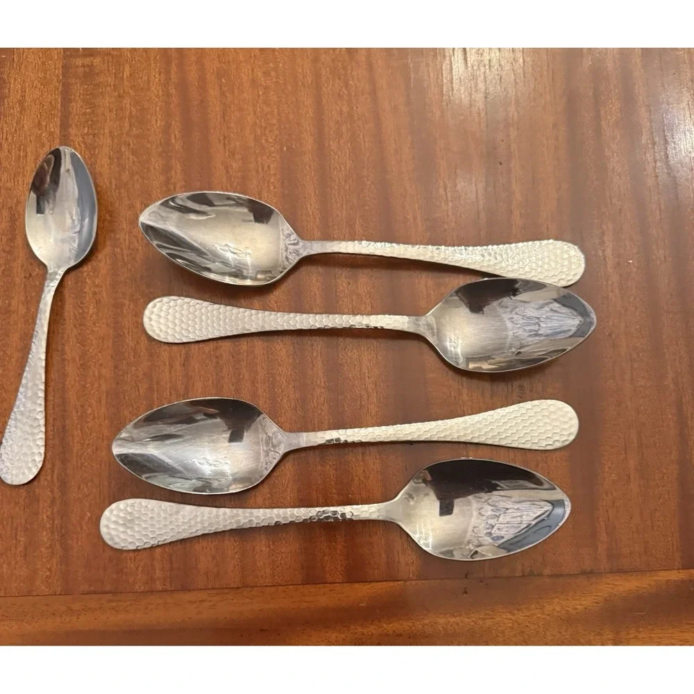 58-Piece Hammered Stainless Steel Flatware Set – Towle Logan + Unbranded MIx Lot